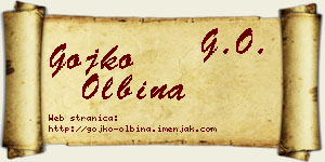 Gojko Olbina vizit kartica